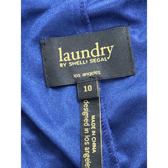 Laundry Women’s Royal Blue Gown With Beaded Asymmetrical Torso Size 10 - New - Picture 8 of 11